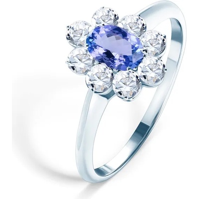 SAVICKI Годежен пръстен Savicki: бяло злато, танзанит, бели сапфири