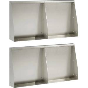 vidaXL Задържащи стени 4 бр. 40 x 12 x 30 см Неръждаема стомана (3449055)