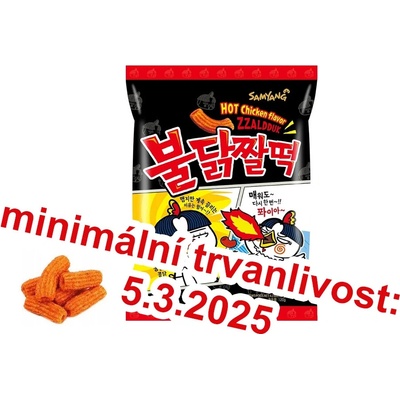 Samyang Pikantní snack Buldak Zzalddduk s kuřecí příchutí 120 g