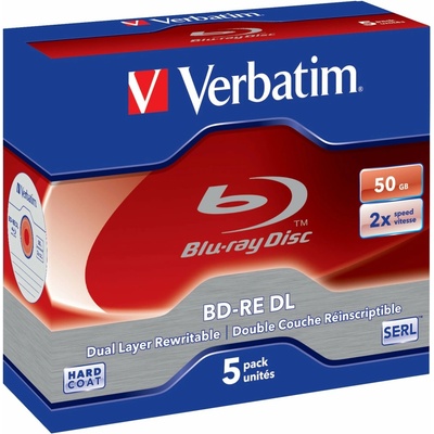 Verbatim BD-RE 50GB 2x, jewel, 5ks (43760)
