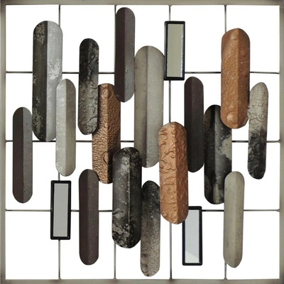FALC Nástenná kovová 3D dekorácia 17SMA1222B, 50 x 90 x 2 cm