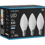 Mexen Nova 3x LED крушка E14, C37, 6W, Студена - 6500K, 630 lm - L102-E14-0665-01x03 (L102-E14-0665-01x03)