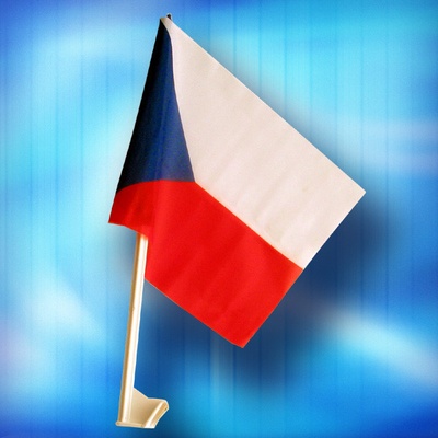 Vlajka na auto Česká republika 45 cm