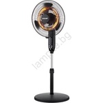 EUROLAMP Подов вентилатор с нагревател 35w/2000w/230v, с диаметър 40 см, черен (eu0781)
