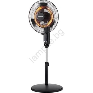 EUROLAMP Подов вентилатор с нагревател 35w/2000w/230v, с диаметър 40 см, черен (eu0781)