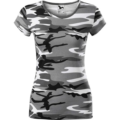 MALFINI Malfini camo pure c22 / Дамска камуфлажна тениска - камуфлажно сива xs (c223212)