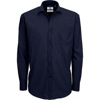 B&C pánska košeľa s dlhými rukávmi smart LSL/men tmavo modrá
