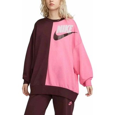 Nike NSW FT FLC OOS Crew DNC W ružová DV0328-652
