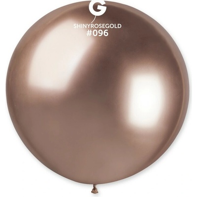 Svet balonku Guľatý chrómový balónik SHINY ružovo-zlatý 80 cm