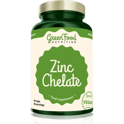 GreenFood Nutrition Zinc Chelate kapsuly na podporu imunitného systému, pre krásnu pleť a nechty 108 g
