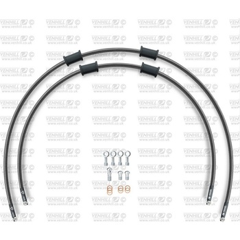 CROSSOVER Hadice přední brzdy sada Venhill POWERHOSEPLUS YAM-6027FS-CB (2 hadice v sadě) karbonové hadice, nerezové koncovky