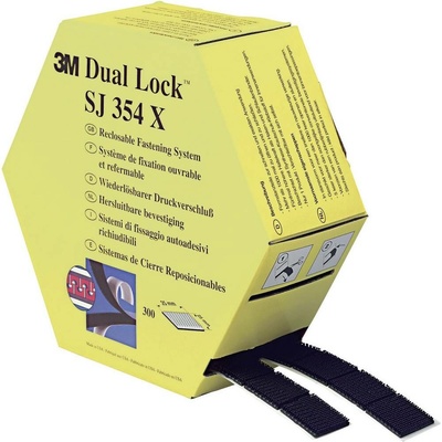 3M SJ354X Dual Lock pásek se suchým zipem, lepicí, kulaté hlavičky, (d x š) 7500 mm x 25 mm, černá, 1 pár