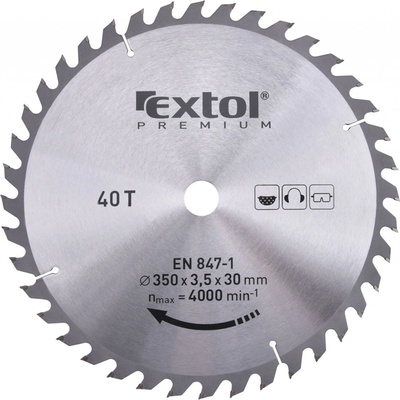 EXTOL PREMIUM Kotouč pilový s sk plátky, o 350x3,3x30mm, 40t 8803251