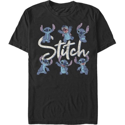 Черна мъжка тениска Disney STITCH POSES ZOOT. Fan | Cheren | МЪЖЕ | L