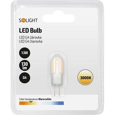 SOLIGHT LED žiarovka G4 1,5 W 130ml 3000K