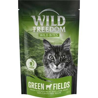 Wild Freedom Snack Wild Bites Green Fields kuřecí a jehněčí bezobilné 3 x 80 g