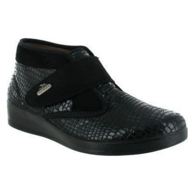 Fly Flot Hallux valgus obuv zdravotní domácí kotníková černá