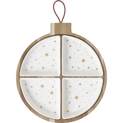 räder Servírovací sada Ball Plate Ø 29 cm bílá barva dřevo porcelán