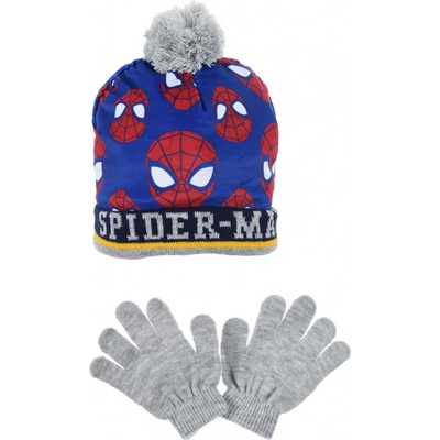 Spiderman ČEPICE A RUKAVICE SPIDERMAN šedá