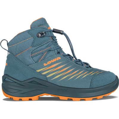 Lowa Детски туристически обувки Lowa Kid's Zirrox II GTX Mid Walking boots - Petrol / Mango - размер 35 (EU) (702-3151-0423)