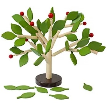 Smart Baby Дървен 3D пъзел Smart Baby - Дърво за сглобяване с пролетни листа (ACT34)