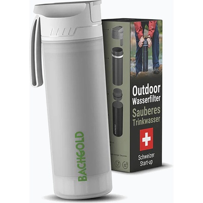 Bachgold Туристическа бутилка с филтър Bachgold Selfpress Waterfilter 500 ml white