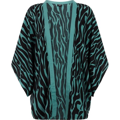 PROTEST Fade short sleeve kimono - Green / Black (True Black)