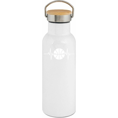 123TRIKO termoska EKG, basketbal, bílý potisk 500 ml