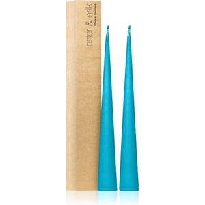 ester & erik cone candles turquoise (no. 56) свещ 2x37 см