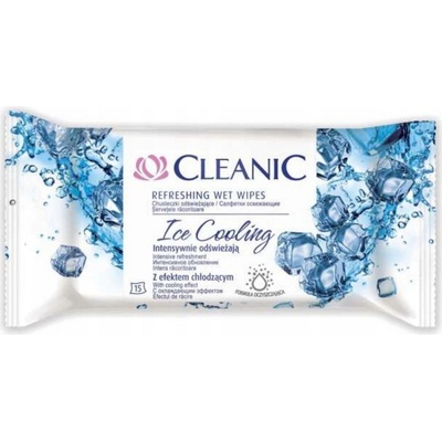 Cleanic vlhčené osviežujúce obrúsky ice cooling 15 ks