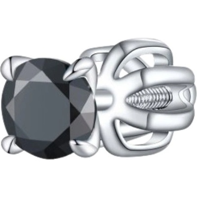 Olivie stříbrná náušnice PIPPI BLACK 8758