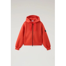 Woolrich Bonded Fleece Hoodie červená