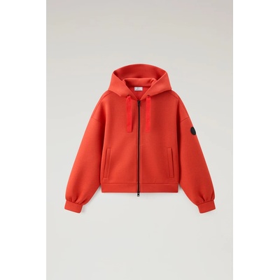 Woolrich Bonded Fleece Hoodie červená