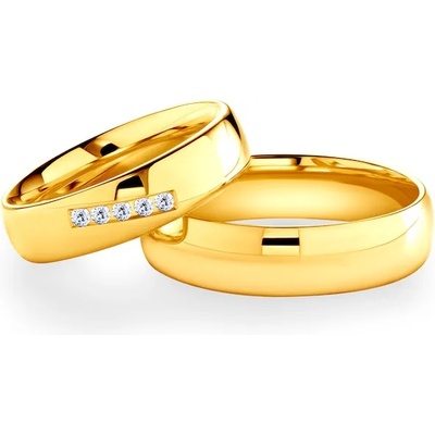 SAVICKI Сватбени халки: златo, полукръгъл профил 5 мм