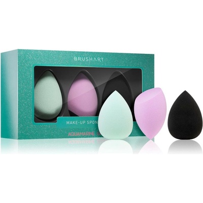 BrushArt Sada houbiček na make-up 3 ks Aquamarine Green – Zbozi.Blesk.cz