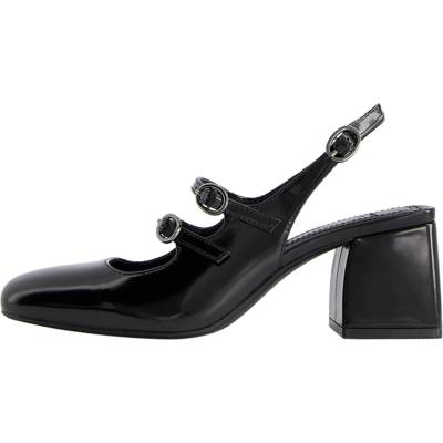 Bershka Дамски обувки на ток с отворена пета черно, размер 39
