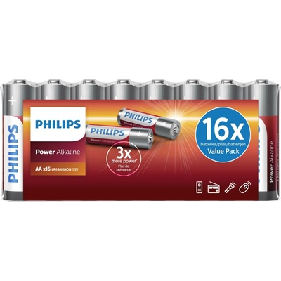 Philips Power Alkaline AA 16ks LR6P16F/10