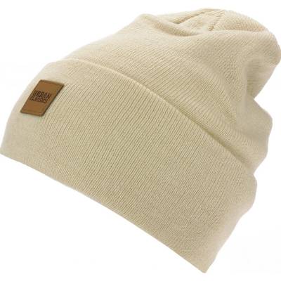 Urban Classics Leatherpatch Long beanie sand