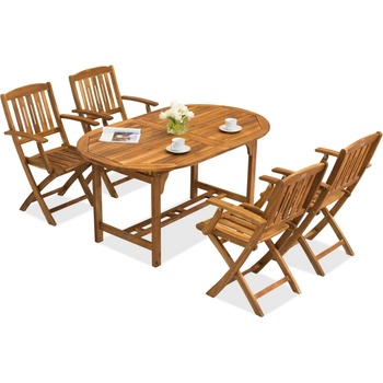 Garden Point Дървени градински мебели Hanoi/Delhi 4 Garden Point (GAP149_2xGAP147)