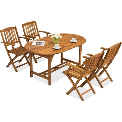 Garden Point Дървени градински мебели Hanoi/Delhi 4 Garden Point (GAP149_2xGAP147)