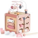 Moni Toys Дървен активен куб w11b316c-розов