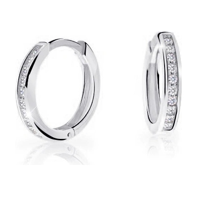 Cutie Jewellery Nadčasové kruhové náušnice z bílého zlata C3343-80-X-2 bílá