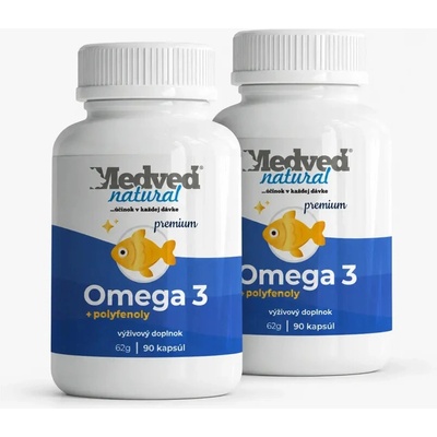 Medveď natural Omega-3 premium 90 kapslí