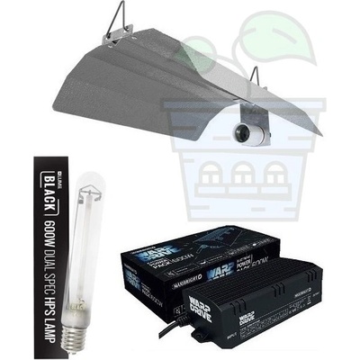 LUMii Комплект Осветление за растения LUMii Black 600W, Maxibright Warpdrive и Stucco (24133)
