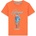 GUESS Оранжева тениска за мини момче с цветно мече отпред и син надпис Guess