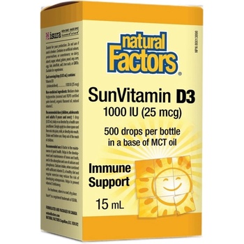 Natural Factors Vitamin D3 1000 IU Drops [15 мл]
