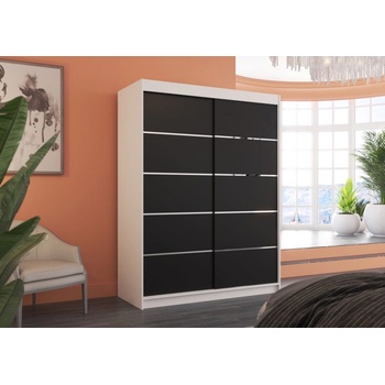 ADRK Furniture Luft Černá / Bílá 150cm