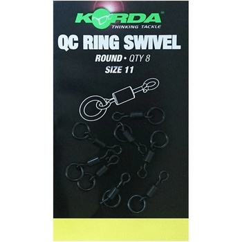 Korda Obratlík s kroužkem Quick Change Swivels Round veľ.11 8 ks