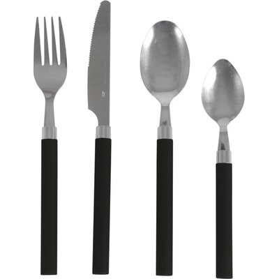 Bo Camp Cutlery Súprava príborov Set 4 kusy pro 1 osobu Farba: čierna