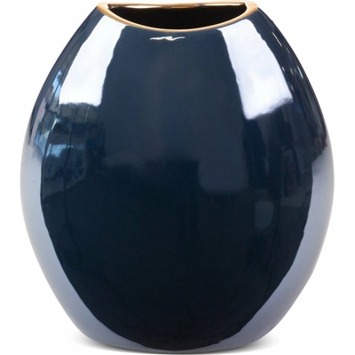 EUROFIRANY KERAMICKÁ VÁZA AMORA 22X12X25 CM TMAVOMODRÁ
